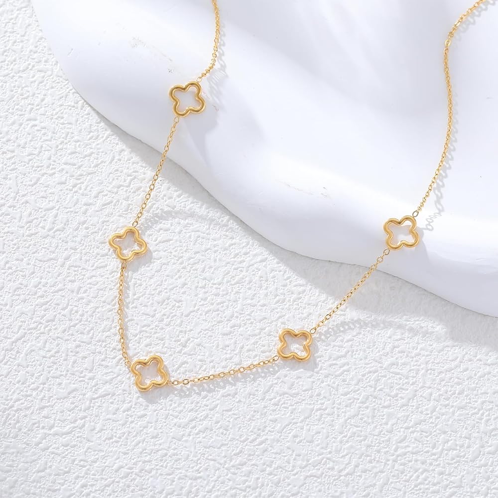 アクセサリー CMW-UNKNOWN 4HEART CLOVER LUCK Necklace Lucky clover necklace, Four leaf clover pendant – Zebra Art